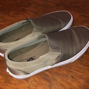 Olive Slip on Vans Size 10